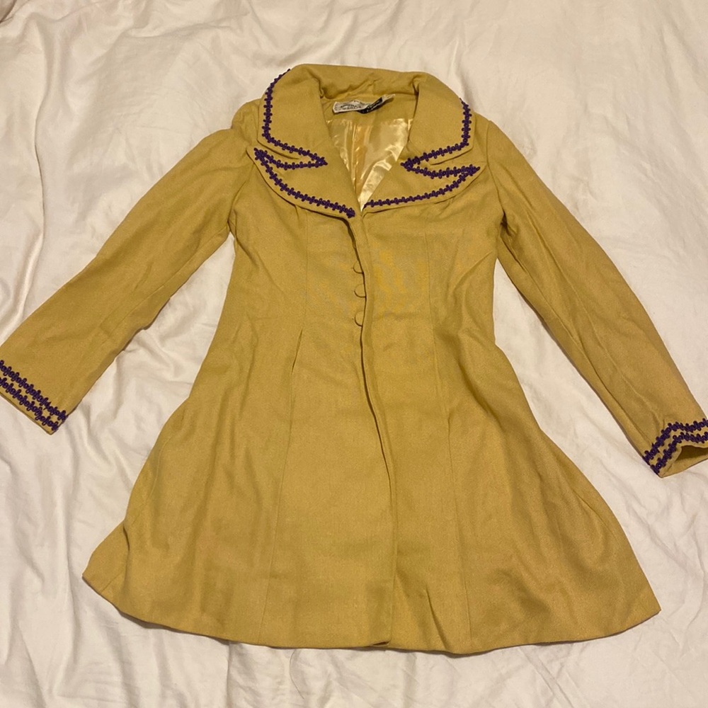 Mustard linen princess jacket from the 70’s